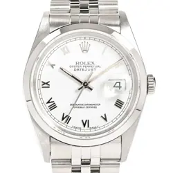 ROLEX DATEJUST MEN'S WATCH 16200 WHITE SMALL ROMAN