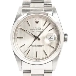 ROLEX DATEJUST MEN'S WATCH 16200 SILVER TAPESTRY