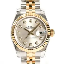 ROLEX DATEJUST WATCH SILVER LADIES 179173G