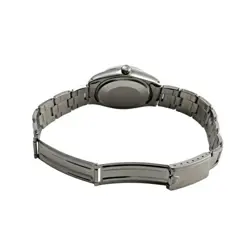 Rolex Oyster Perpetual 34 1002 Silver Bar Dial Unisex Watch Used