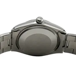 Rolex Oyster Perpetual 34 1002 Silver Bar Dial Unisex Watch Used