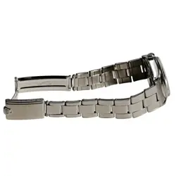 Rolex Oyster Perpetual 34 1002 Silver Bar Dial Unisex Watch Used