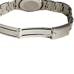 Rolex Oyster Perpetual 34 1002 Silver Bar Dial Unisex Watch Used