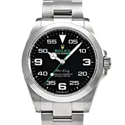 ROLEX AIR-KING 126900 BLACK DIAL PRE-OWNED MEN'S WATCH