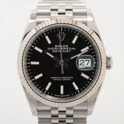 ROLEX DATEJUST 126234 SS×WG AT BLACK DIAL 4 EXTRA LINKS