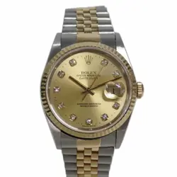 ROLEX DATEJUST 10P DIAMOND P SERIAL YG SS 16233G