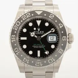 ROLEX GMT MASTER II 126710GRNR SS AT BLACK DIAL 3 EXTRA LINKS