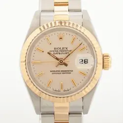 ROLEX DATEJUST 69173 SS×YG AT SILVER-FACE 2 EXTRA LINKS