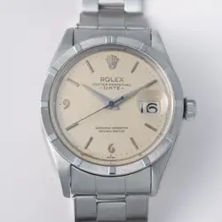 ROLEX OYSTER PERPETUAL DATE 1501 VINTAGE SELF-WINDING SS CASE & BELT 1960