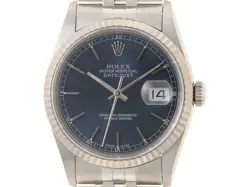 ROLEX DATE JUST 36 16234 BLUE BARK18WG/ JUBILEE AUTOMATIC #089