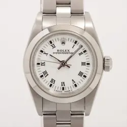 ROLEX OYSTER PERPETUAL 76080 SS AT WHITE DIAL 2 EXTRA LINKS
