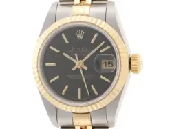 ROLEX DATEJUST 26 69173 /K18YG BLACK BAR AUTOMATIC MILL #147