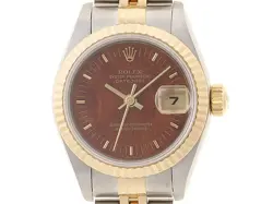 ROLEX DATE JUST 26 69173 /K18YG MAHOGANY AUTOMATIC MILL #027