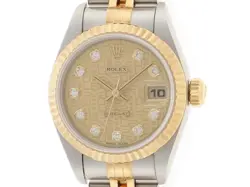 ROLEX DATEJUST NEW 10PD YG/ AUTOMATIC 79173G CHAMPAGNE HORICON #076