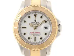 T# 1998ROLEX YACHT-MASTER 29 69623 WHITEK18YG/ #066