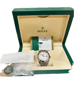 ROLEX 126300 DATEJUST 41 SS JUBILEE WHITE DIAL
