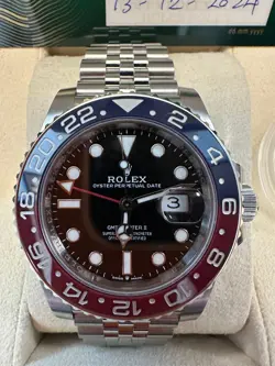 2024 NEW UNWORN ROLEX GMT-MASTER II 126710BLRO (PEPSI) SILVER JUBILEE BRACELET