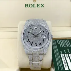 Rolex Datejust II 41mm Stainless Bust Down Diamonds Roman Dial