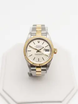 $12,000 ROLEX 69173 DATEJUST LADIES 18K YELLOW GOLD SS WATCH BOOKS TAG SERVICED