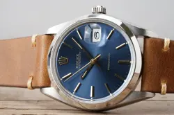 SERVICED VINTAGE ROLEX OYSTERDATE 6694 REFINISHED BLUE CAL.1225 34MM C1968 #1391