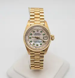 $25,000 ROLEX DATEJUST DIAMOND 18K YELLOW GOLD LADIES PRESIDENT WATCH SERVICED