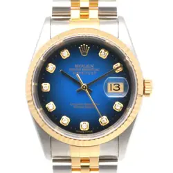 ROLEX DATEJUST WATCHES 16233G STAINLESS STEEL K18 YELLOW GOLD W SERIAL  USED
