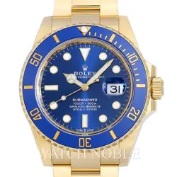 ROLEX 126618LB SUBMARINER DATE BLUE BEZEL 18K YELLOW GOLD  41MM COMPLETE