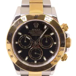 ROLEX DAYTONA 116523 AUTOMATIC WATCH 18K ROSE GOLD STAINLESS STEEL