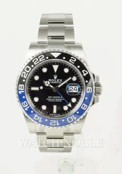 ROLEX GMT MASTER II BATMAN STAINLESS STEEL ON OYSTER BAND 40MM 126710BLNR