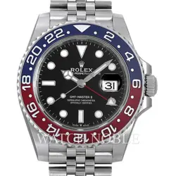 ROLEX 126710BLRO  GMT MASTER II PEPSI STAINLESS STEEL ON JUBILEE BAND 40MM