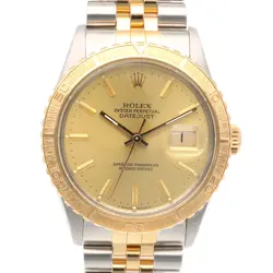 ROLEX DATEJUST WATCHES 16253 STAINLESS STEEL K18 YELLOW GOLD R NUMBER USED