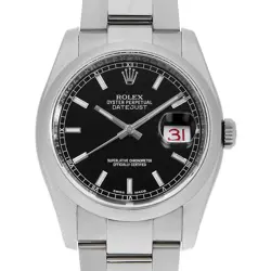 ROLEX DATEJUST 116200 BLACK BAR 3 ROWS OYSTER BREATH RANDOM NUMBER SECOND HA...