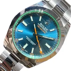 USED ROLEX MILGAUSS Z BLUE 116400GV BAND SIZE 17CM MEN'S WATCH #413128