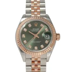 USED ROLEX 279171G GREEN LADIES WATCH #41328