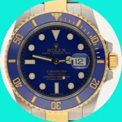 2012 ROLEX SUBMARINER #116613 LB WATCH 18K SS BLUE 40MM