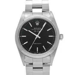 USED ROLEX AIR KING 14000 BLACK CASE SIZE 34×34MM MEN'S WATCH #416328