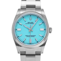 USED ROLEX OYSTER PERPETUAL 36 126000 BLUE MEN'S WATCH #411128