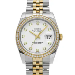 USED ROLEX DATEJUST 116243G WHITE CASE SIZE 36×36MM MEN'S WATCH #41028