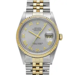 USED ROLEX DATEJUST 16233 GRAY CASE SIZE 36×36MM MEN'S WATCH #4517828