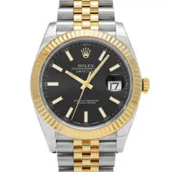 USED ROLEX DATEJUST 41 126333 BLACK CASE SIZE 41×41MM MEN'S WATCH #431328
