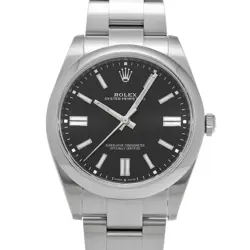 USED ROLEX OYSTER PERPETUAL 41 124300 BLACK MEN'S WATCH #431828