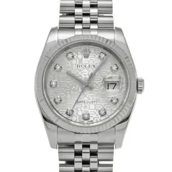 USED ROLEX DATEJUST 116234G SILVER CASE SIZE 36×36MM MEN'S WATCH #411128