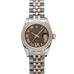 USED ROLEX DATEJUST 179171 BROWN CASE SIZE 26×26MM LADIES WATCH #413328