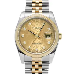 USED ROLEX DATEJUST 116233G CASE SIZE 36×36MM MEN'S WATCH #411328