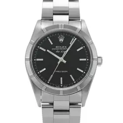 USED ROLEX AIR KING 14010 BLACK CASE SIZE 34×34MM MEN'S WATCH #411328