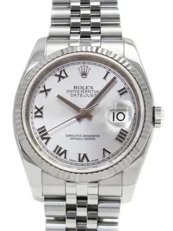 USED ROLEX DATEJUST 116234 SILVER CASE SIZE 36MM MEN'S WATCH #445328