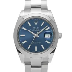 USED ROLEX DATEJUST 41 126300 BLUE CASE SIZE 41×41MM MEN'S WATCH #442128