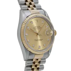 ROLEX Datejust 10P Diamond 16233G T series (manufactured around 1997) Champa...