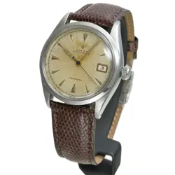c. 1953 Red Calendar ROLEX Oyster Date Original Ref.6294 Antique Men Watch