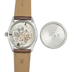 c. 1953 Red Calendar ROLEX Oyster Date Original Ref.6294 Antique Men Watch